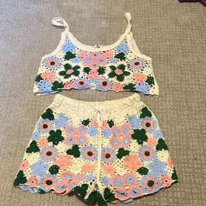 India Boutique Knit Tank and Shorts Set